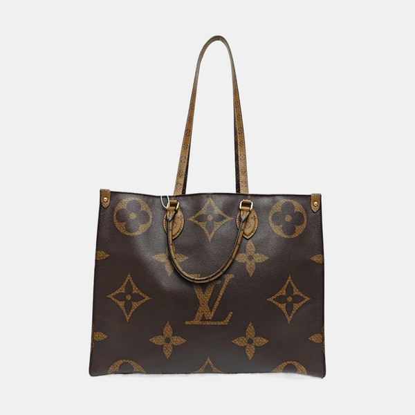 Authenticated pre-owned  ONTHEGO GM Monogram Coated Canvas Brown - Tote Bag at Looply