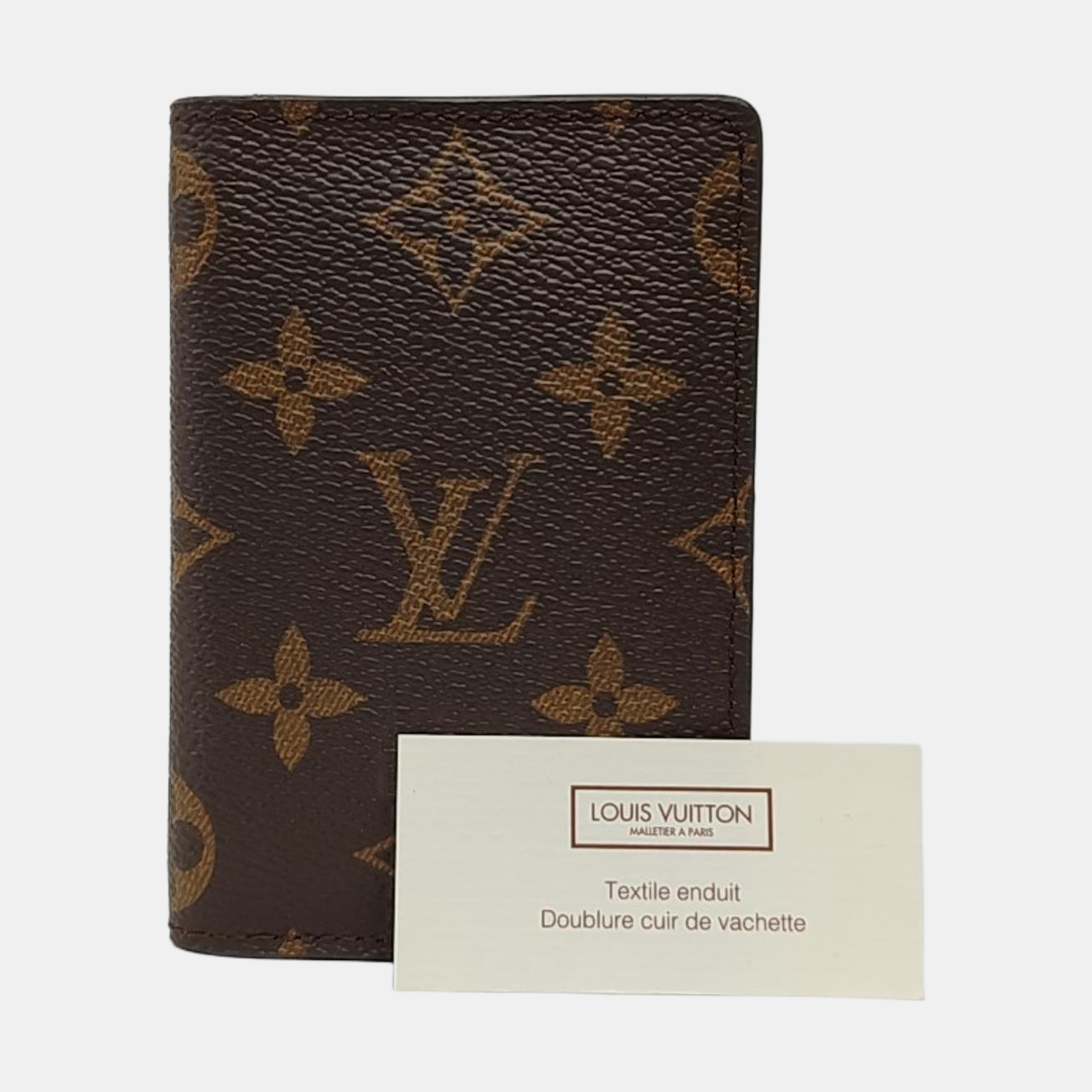 JAMES Monogram Coated Canvas Brown Wallet