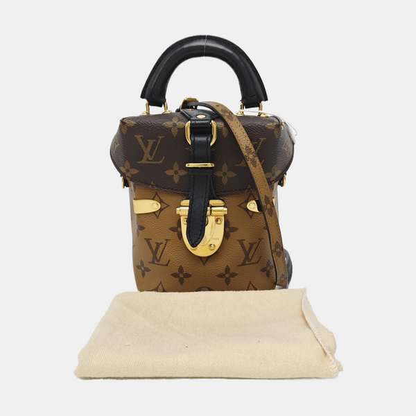 Monogram Coated Canvas Shoulder Bag Brown