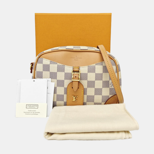 DEAUVILLE Mini Damier Azur Coated Canvas White