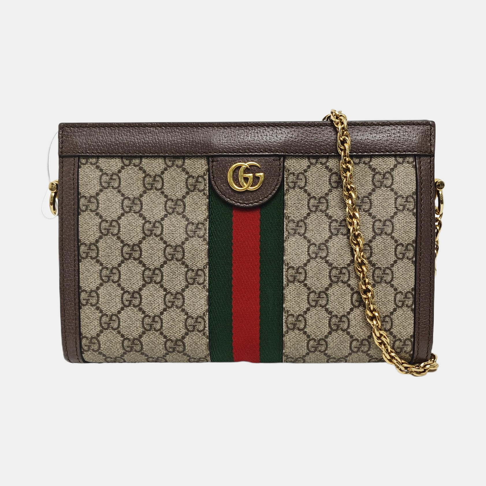 Ophidia Small Monogram Coated Canvas Beige