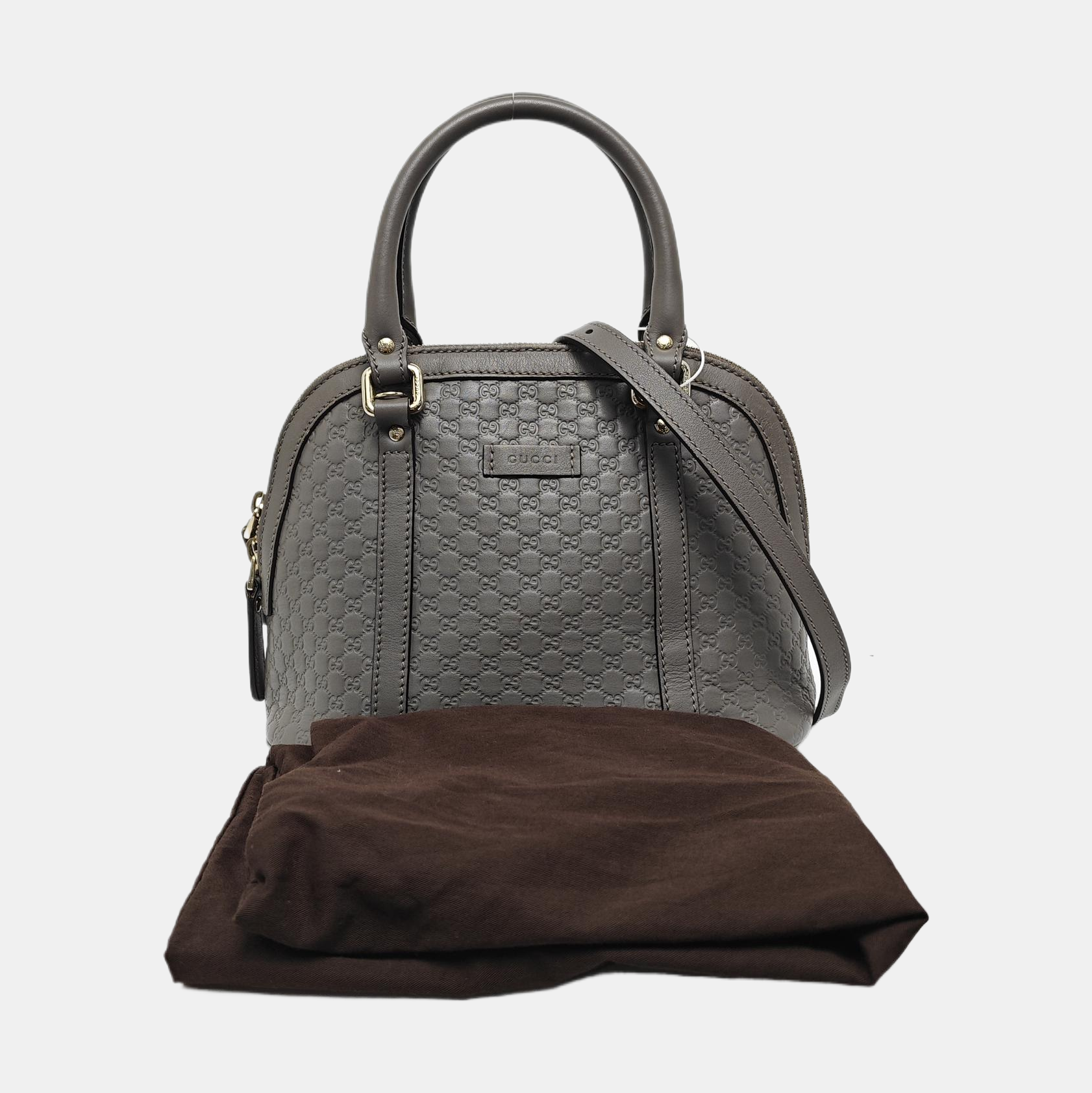Microguccissima Monogram Calfskin Gray