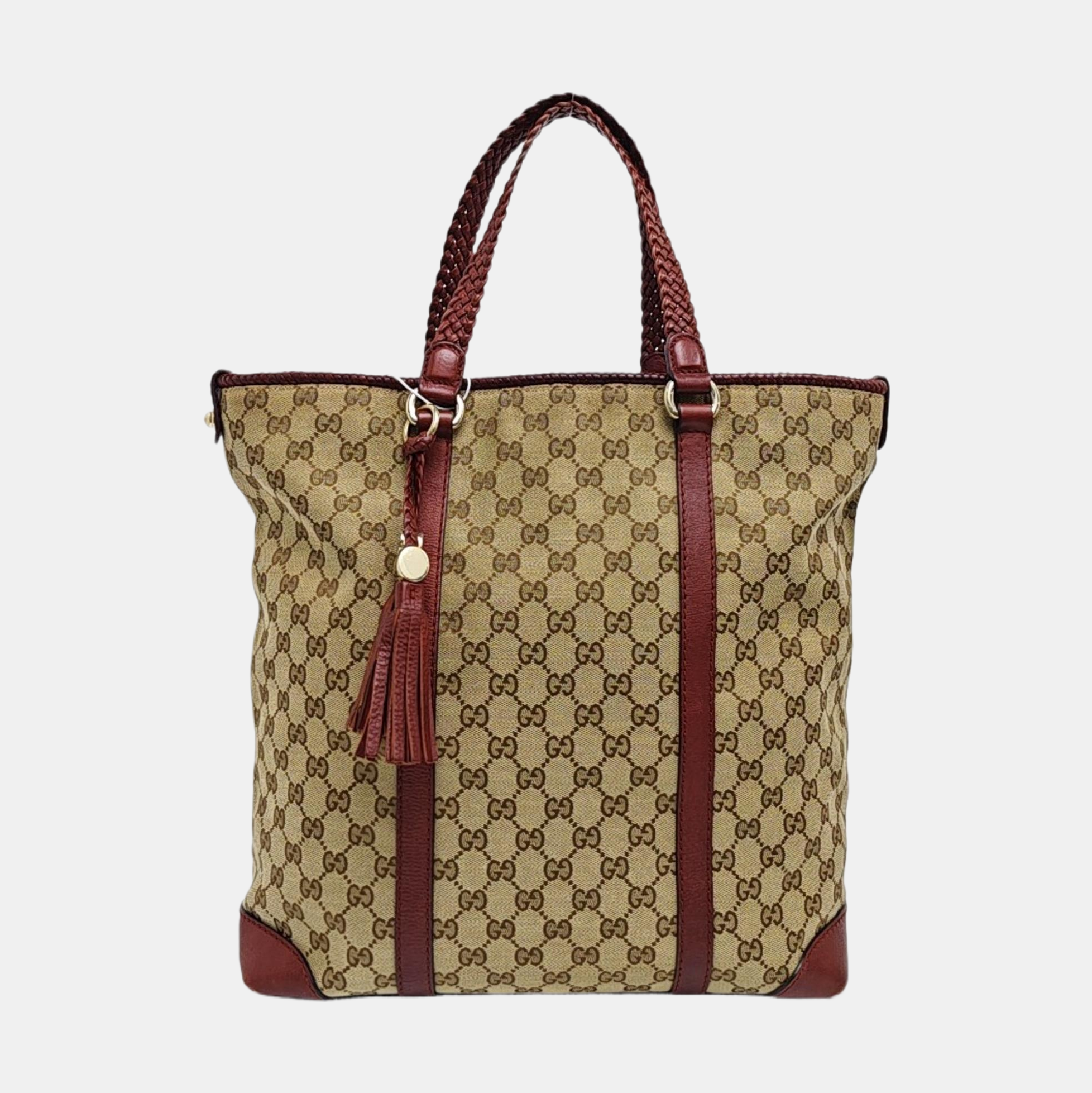 Monogram Canvas Tote Bag Beige