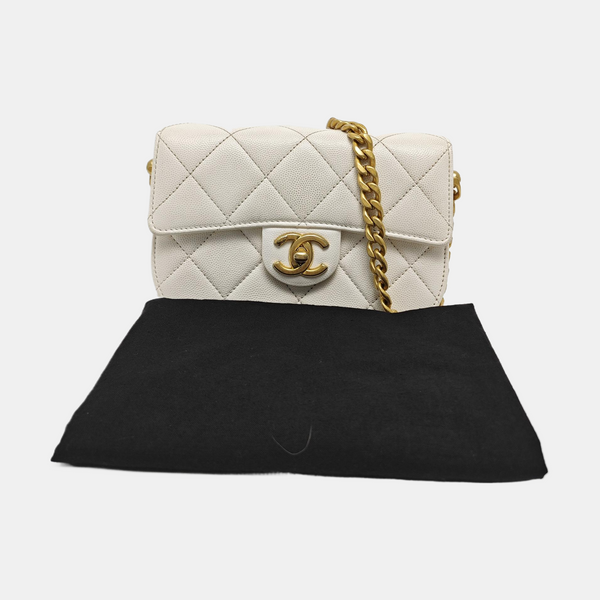 Quilted Calfskin White