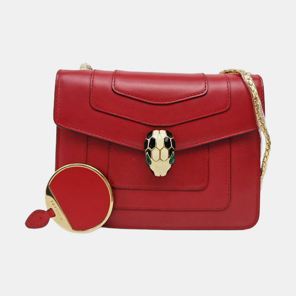 SERPENTI FOREVER Small Calfskin Red