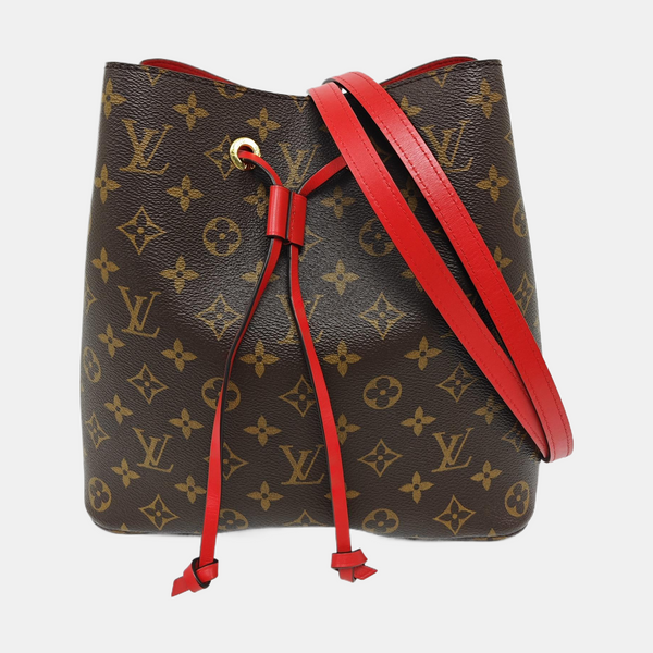 Authenticated pre-owned  NÉONOÉ MM Monogram Coated Canvas Brown - Bucket Bag at Looply