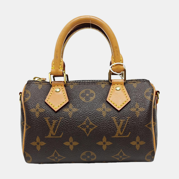 SPEEDY Nano Monogram Coated Canvas Brown