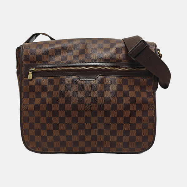 SPENCER Damier Ebene Coated Canvas Brown
