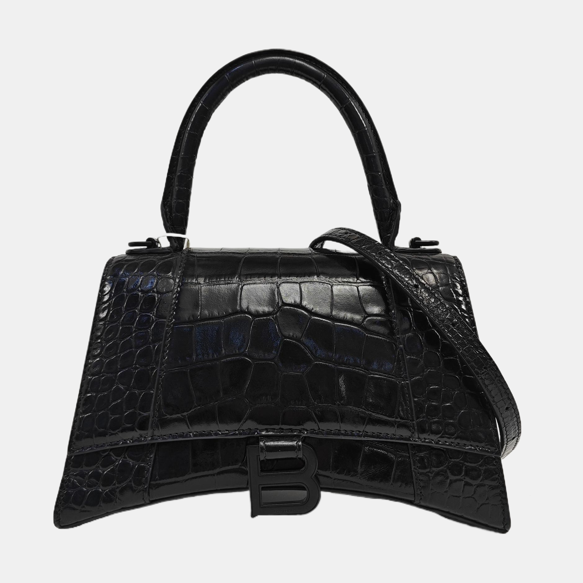 Hourglass S Calfskin Black