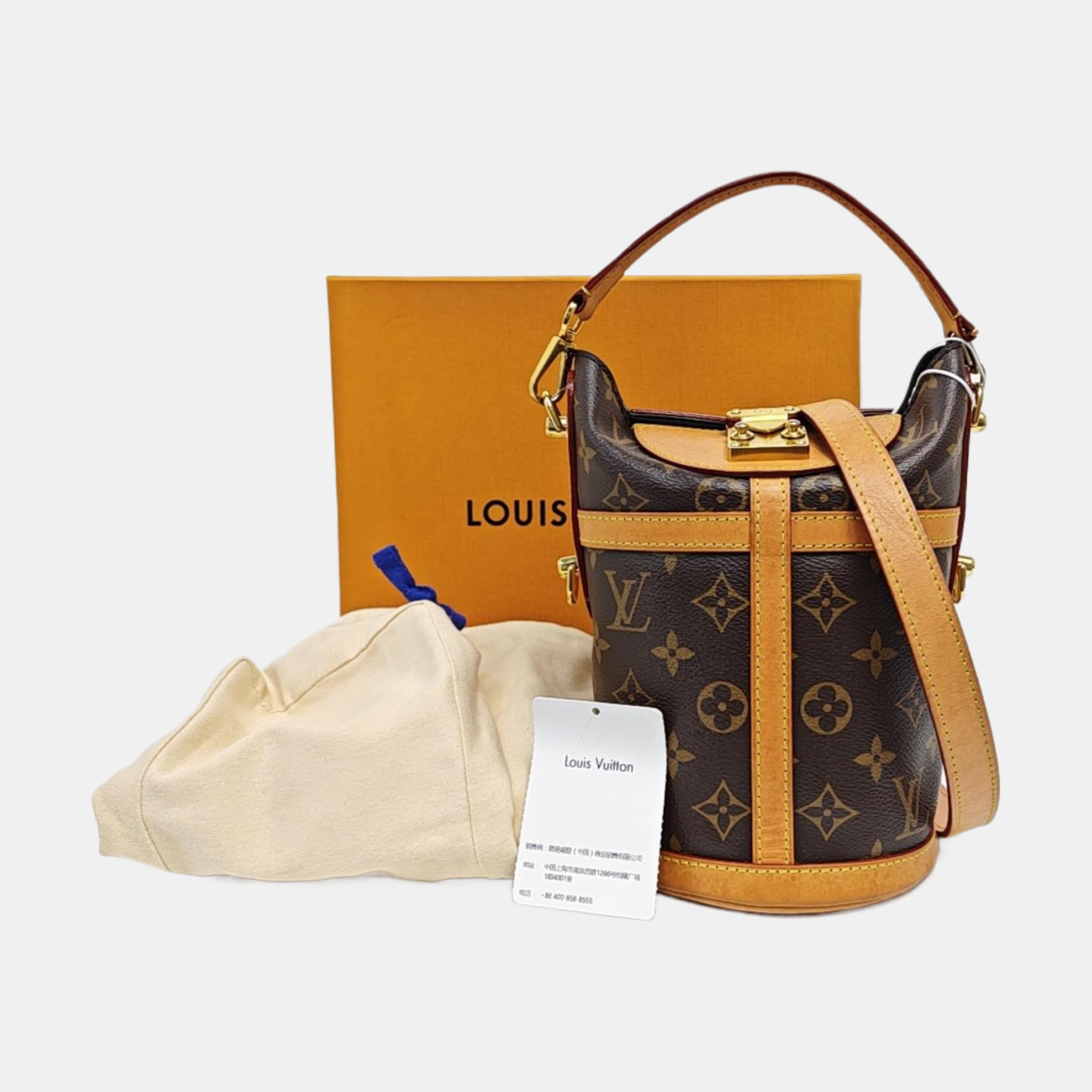 DUFFLE Monogram Coated Canvas Brown