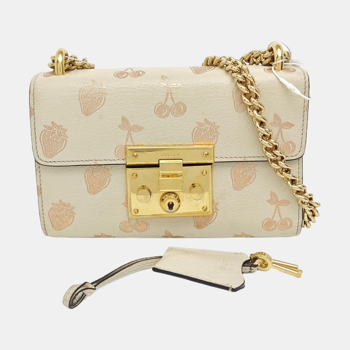 Padlock Small Calfskin White