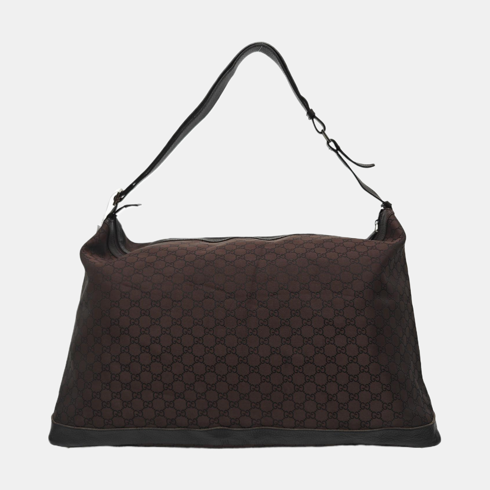Monogram Nylon Shoulder Bag Brown