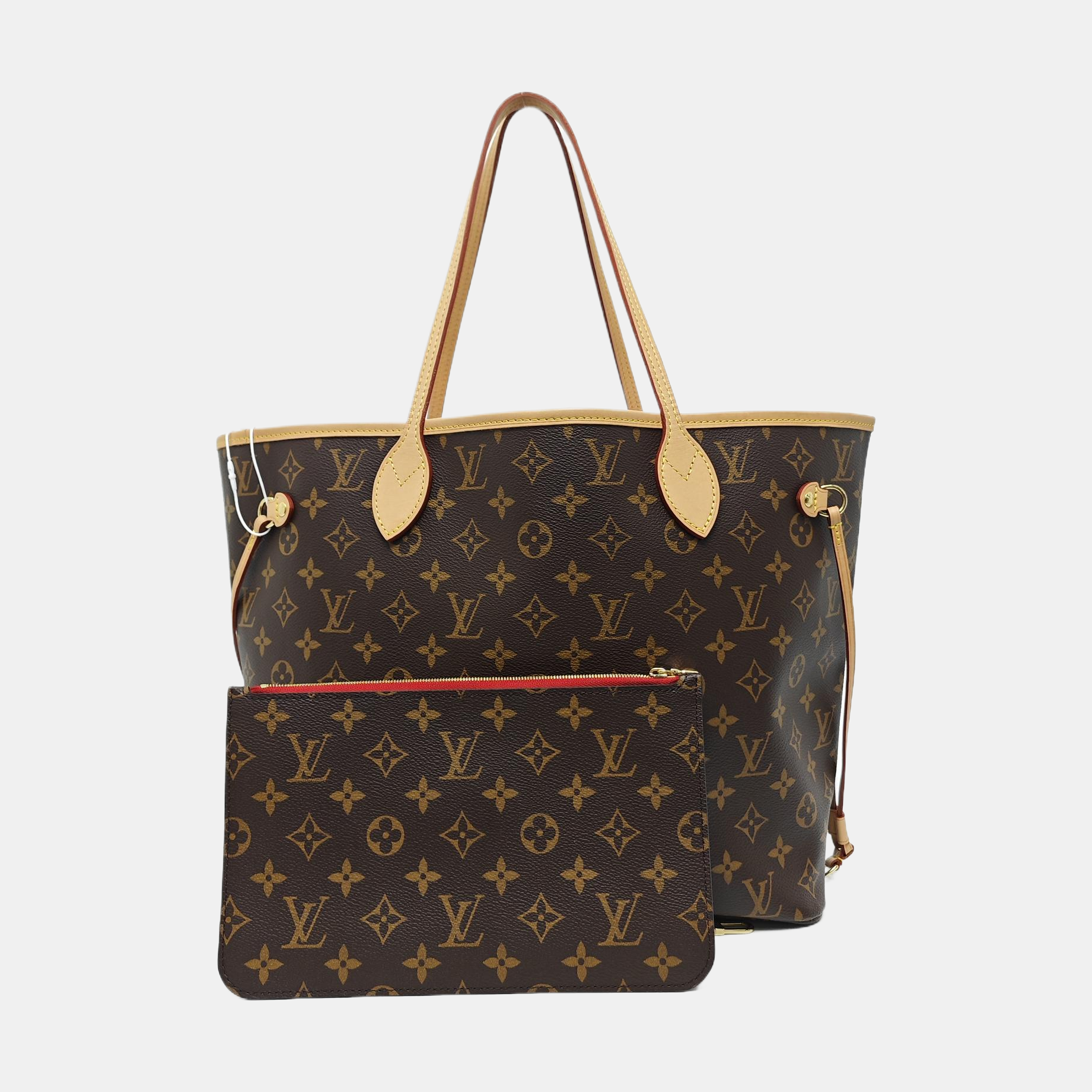 NEVERFULL MM Monogram Coated Canvas Brown