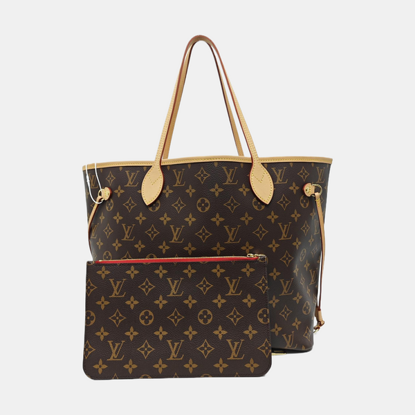 NEVERFULL MM Monogram Coated Canvas Brown