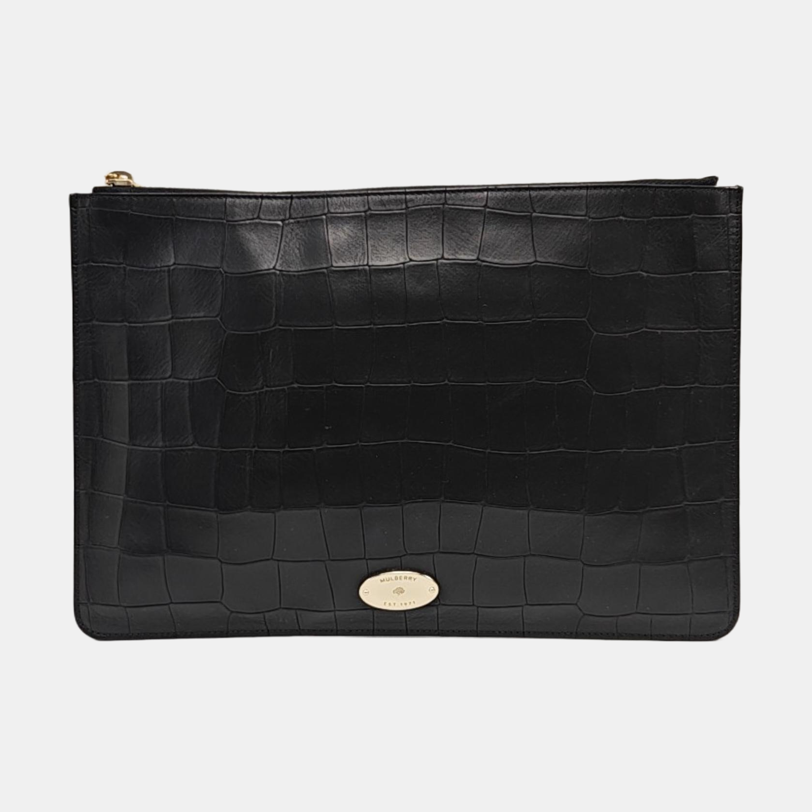 Calfskin Clutch Black