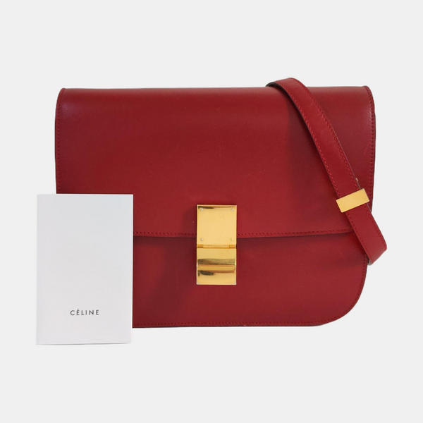 CLASSIC BOX Medium Calfskin Red