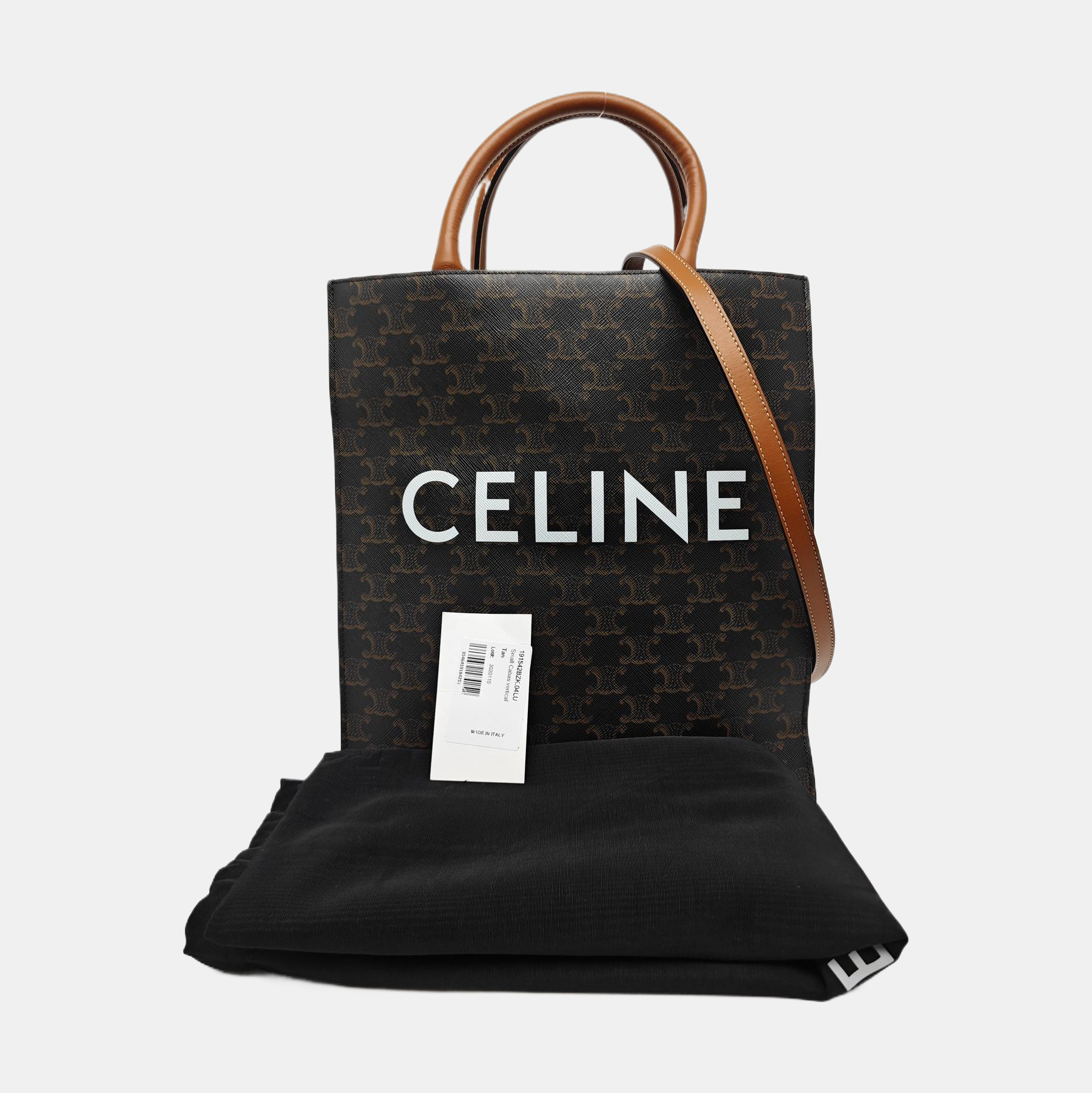 CABAS CELINE Small Coated Canvas Brown