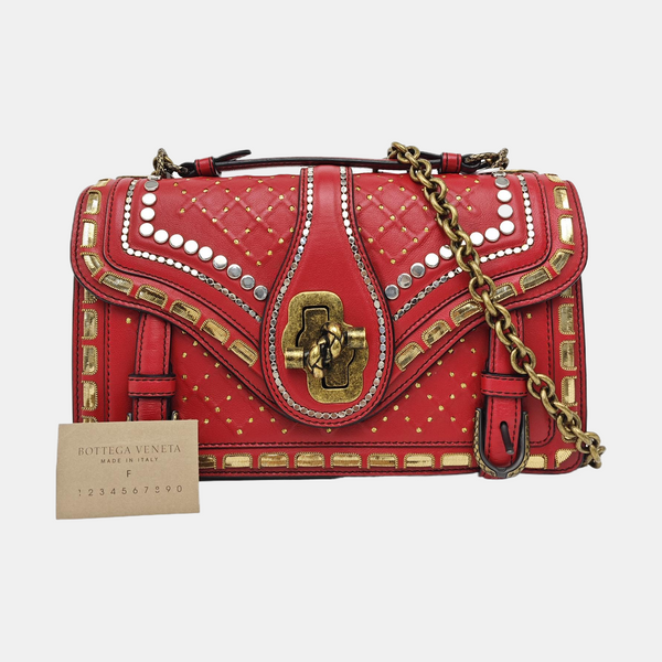 Calfskin Shoulder Bag Red