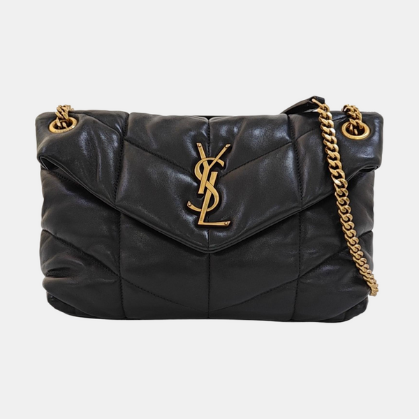 PUFFER Small Quilted Lambskin Black
