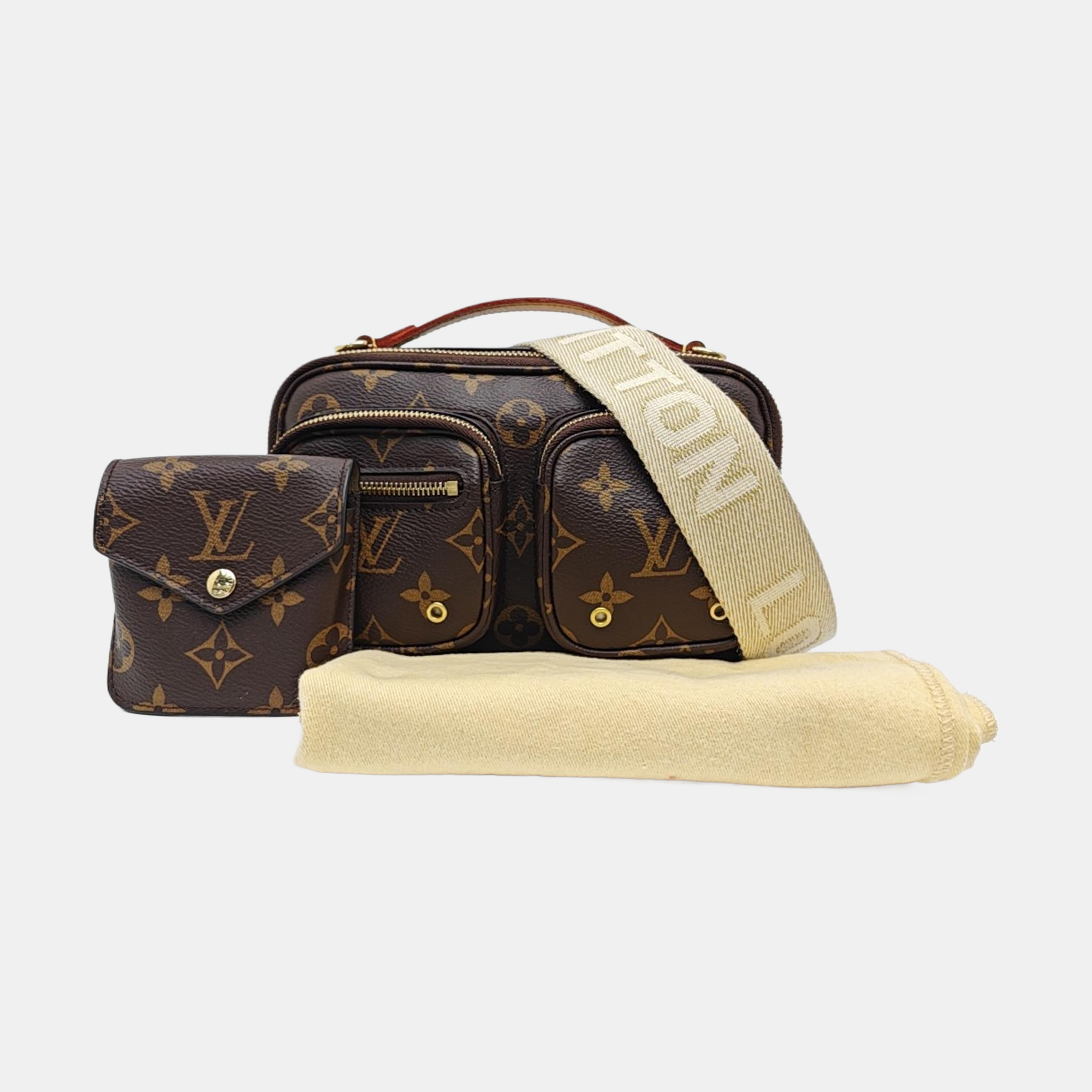 UTILITY Monogram Coated Canvas Brown