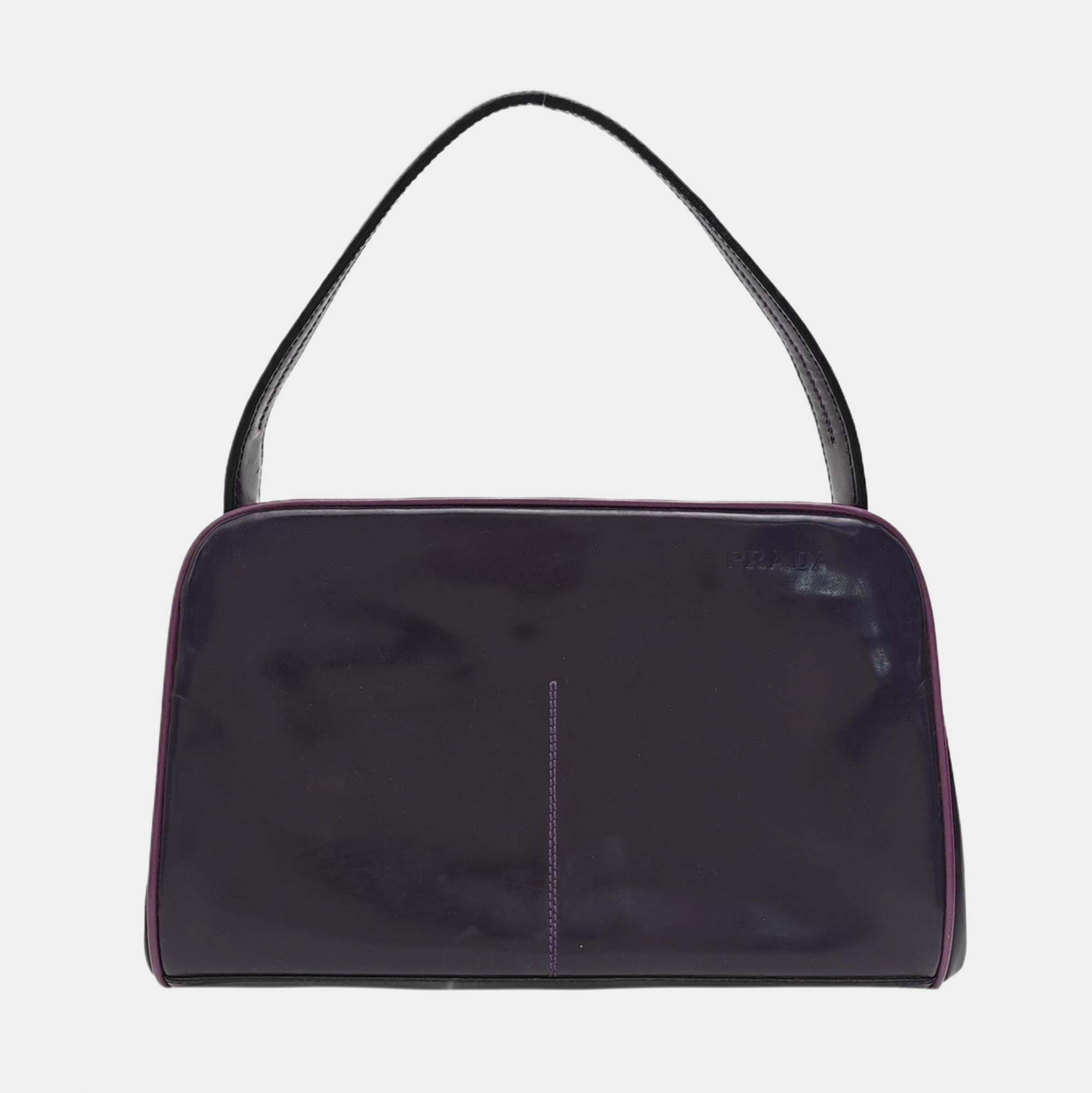 Calfskin Top Handle Bag Purple