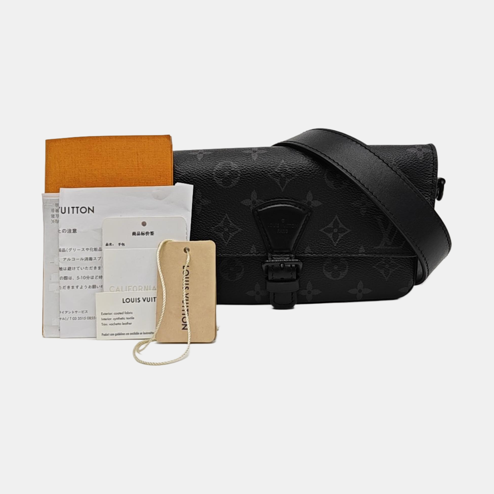 MONTSOURIS Mini Monogram Coated Canvas Black