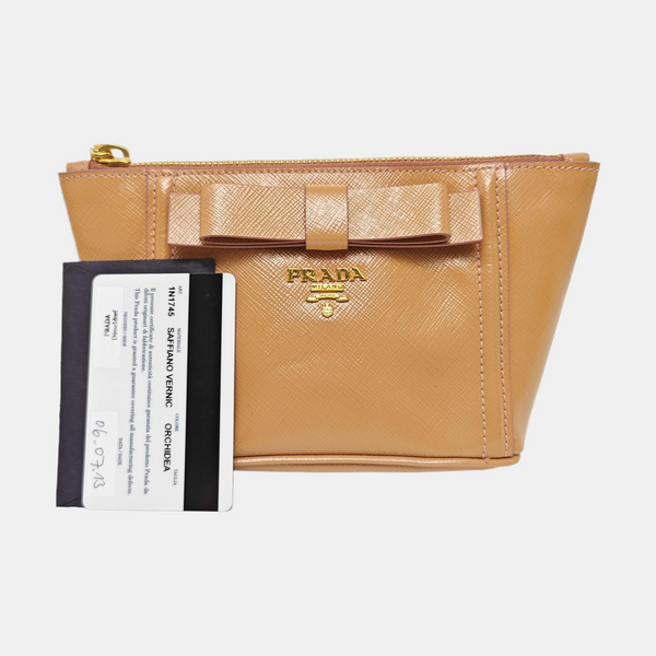 Calfskin Clutch Beige