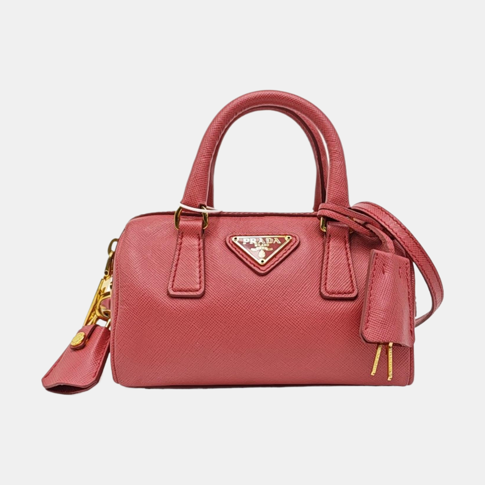 Saffiano Calfskin Shoulder Bag Pink