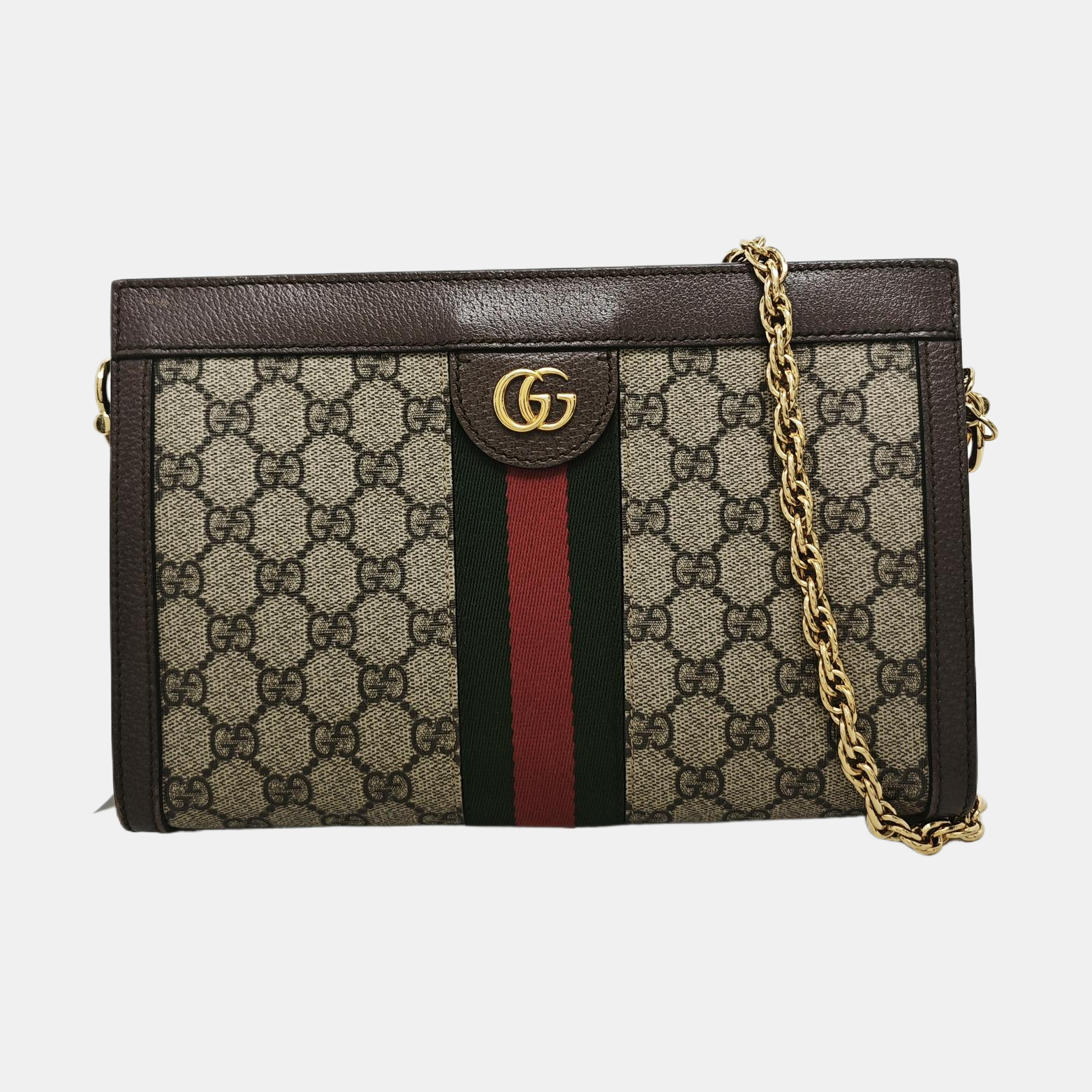 Ophidia Small Monogram Coated Canvas Beige