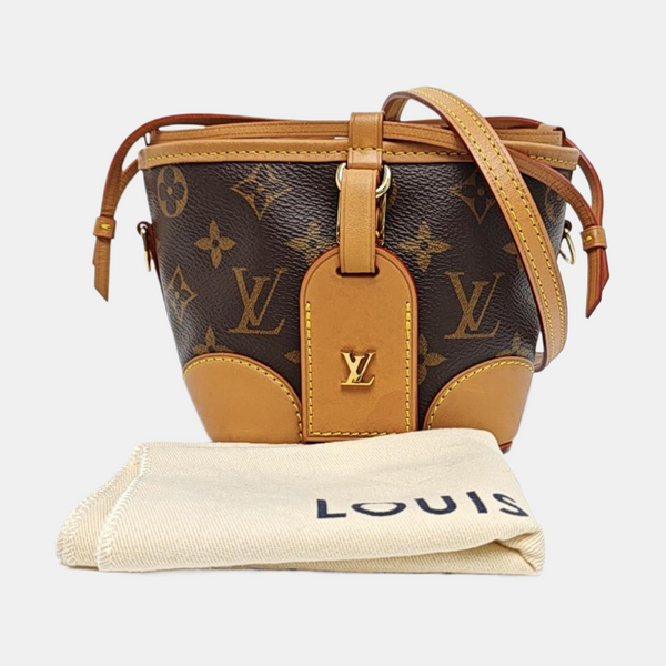 NOÉ Mini Monogram Coated Canvas Brown