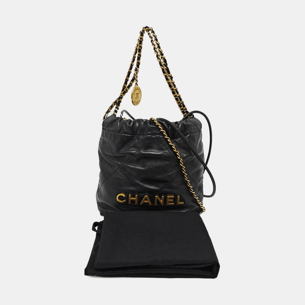 CHANEL 22 Mini Quilted Calfskin Black