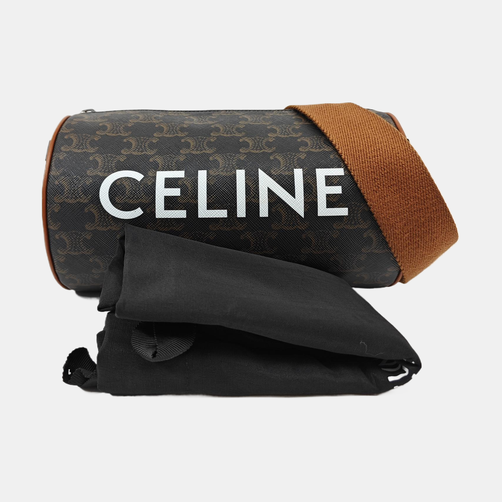 Coated Canvas Shoulder Bag Small Black
