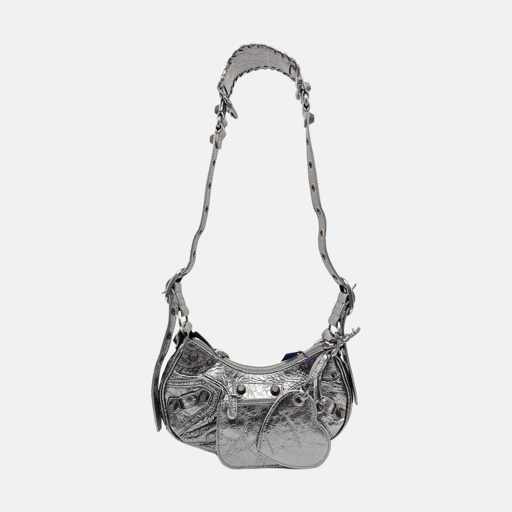 Le Cagole XS Lambskin Gray