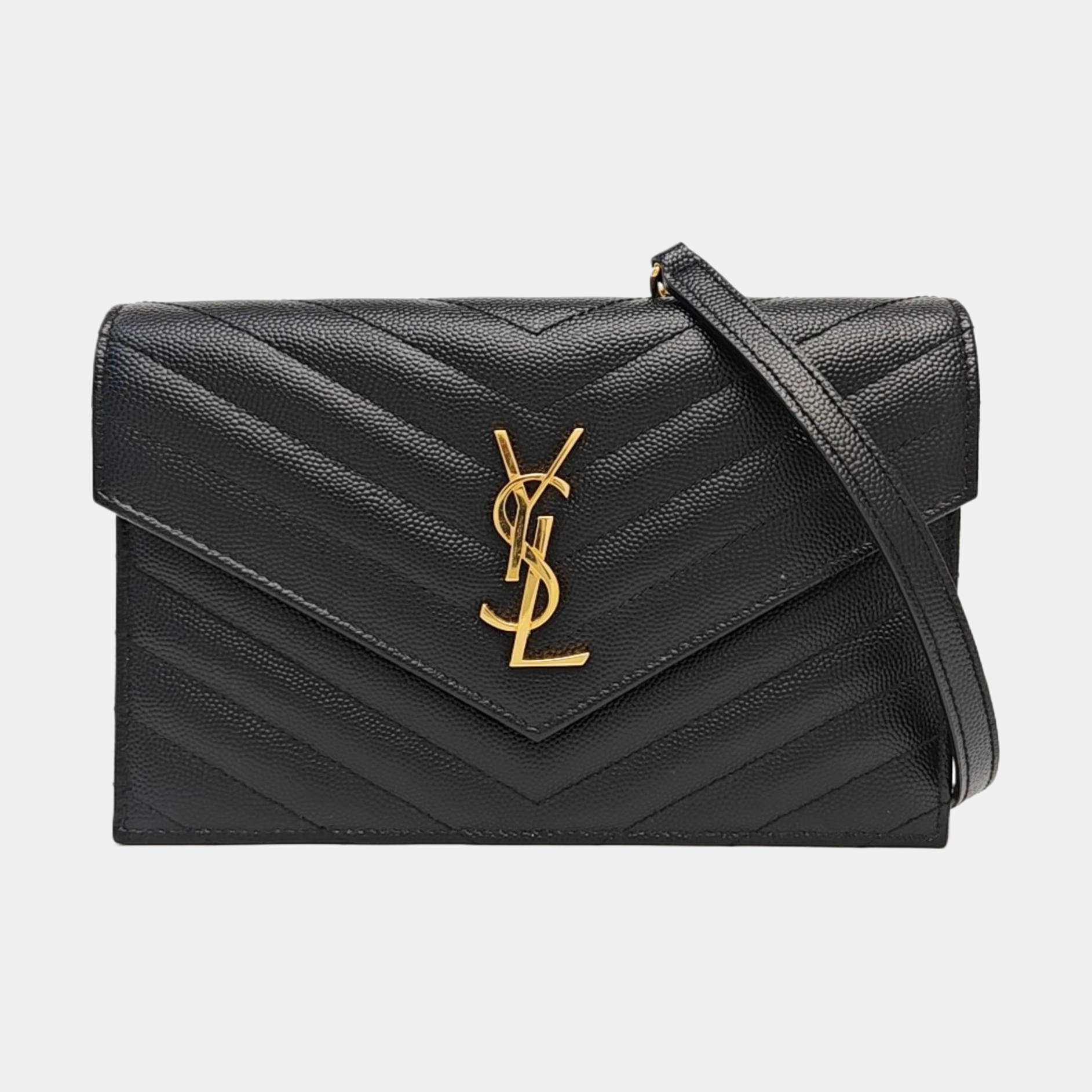 MONOGRAM Chevron Calfskin Black
