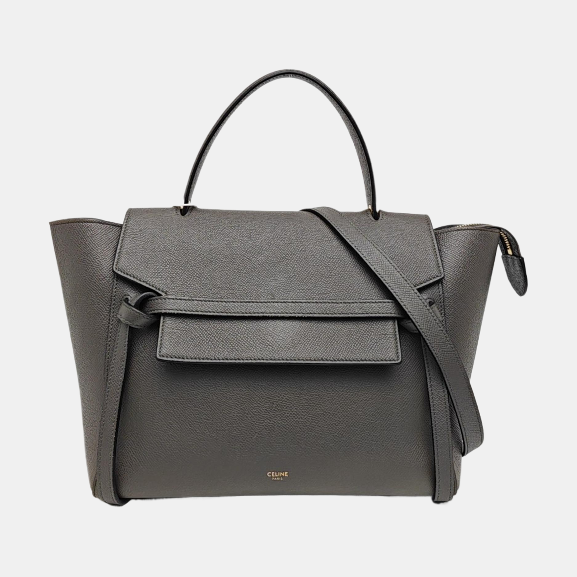 BELT Mini Calfskin Gray