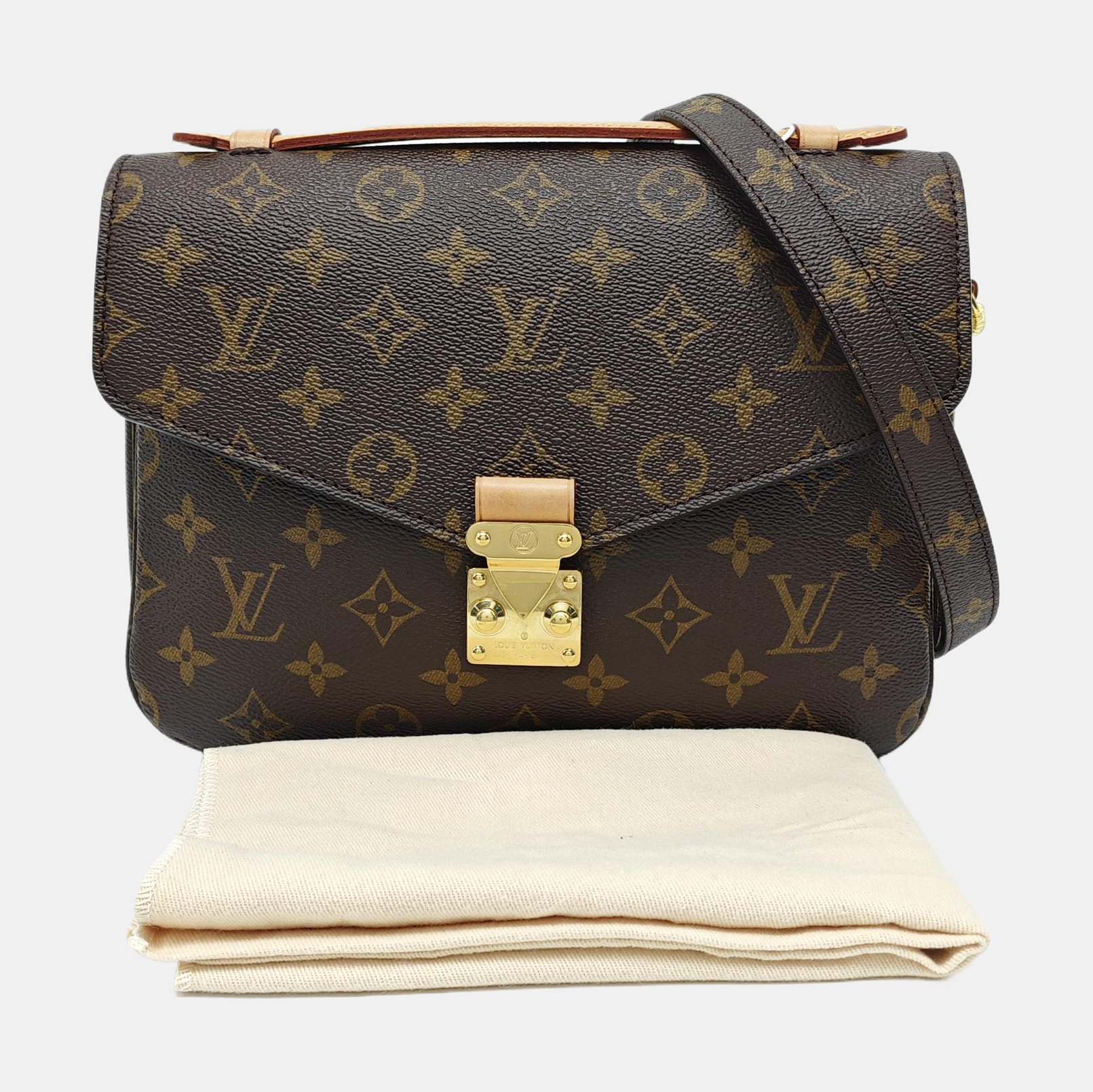 MÉTIS MM Monogram Coated Canvas Brown