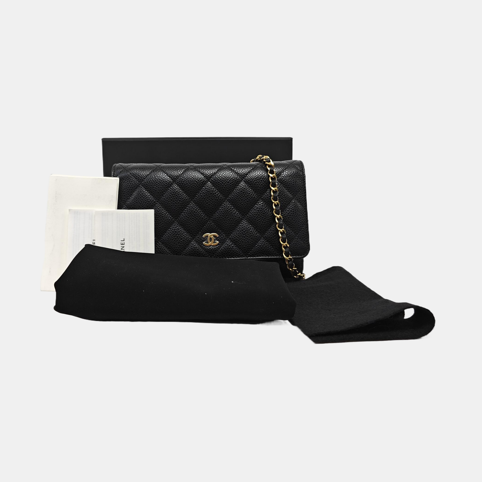 WOC Quilted Grained Calfskin Black