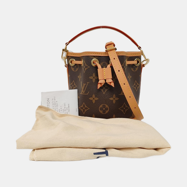 NOÉ Nano Monogram Coated Canvas Brown