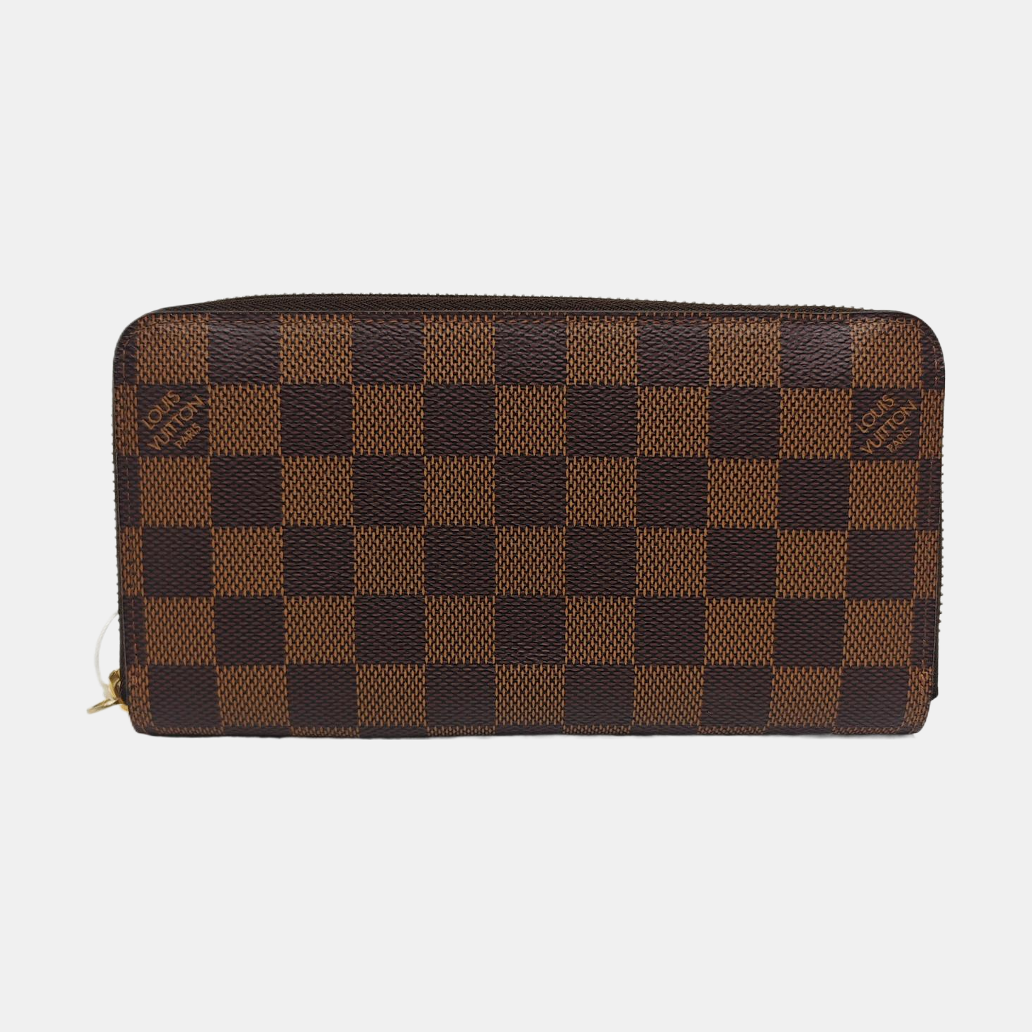 ZIPPY Damier Ebene Coated Canvas Brown Wallet