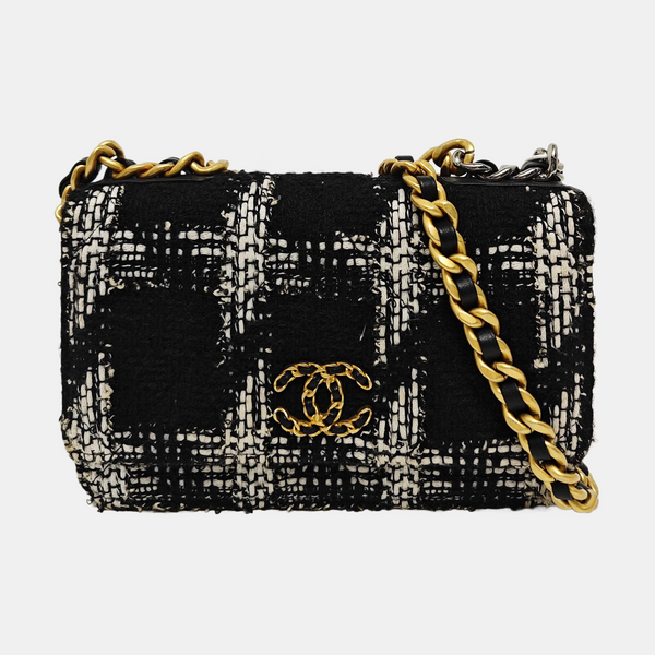 CHANEL 19 Acolchado Lana Multicolor