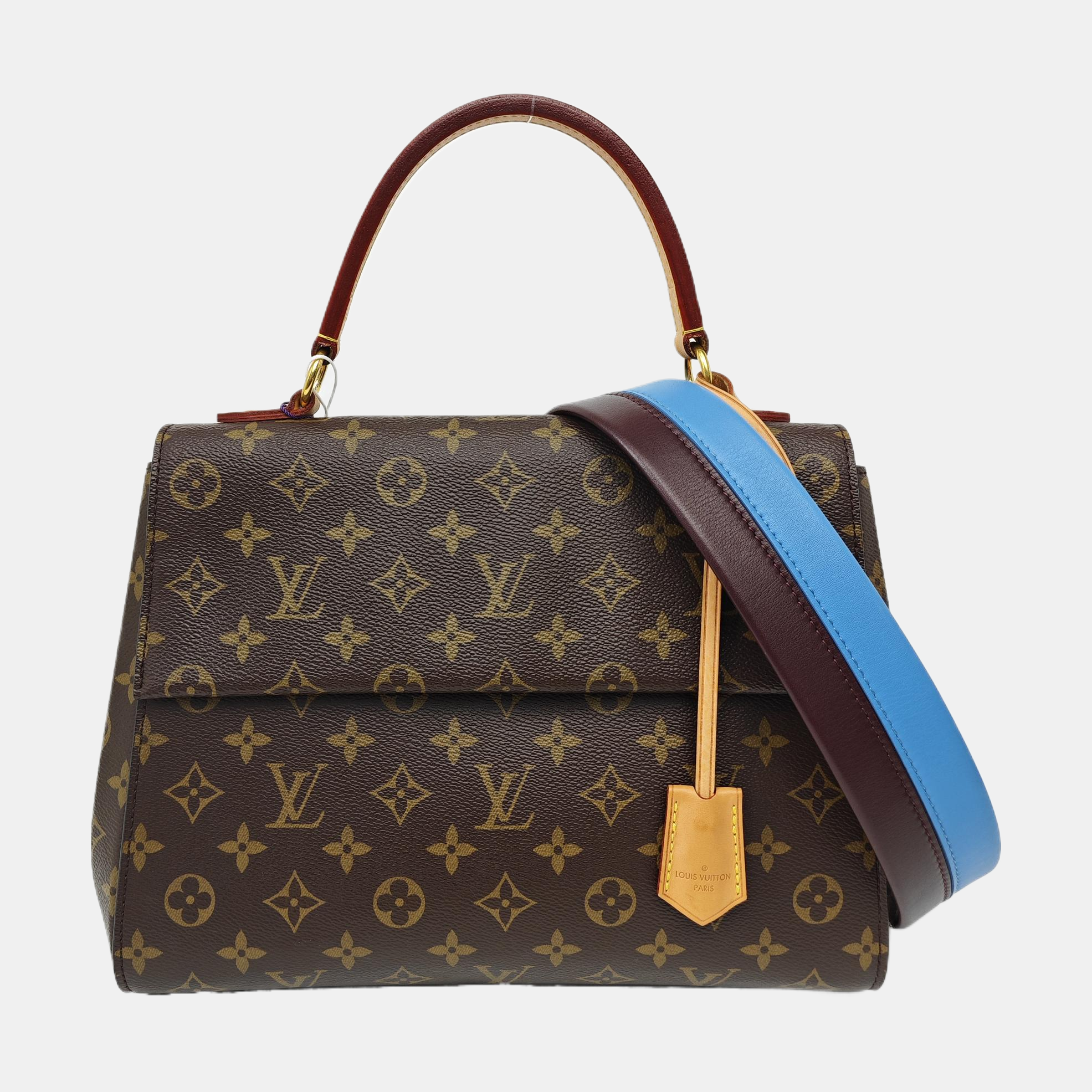CLUNY MM Monogram Coated Canvas Brown