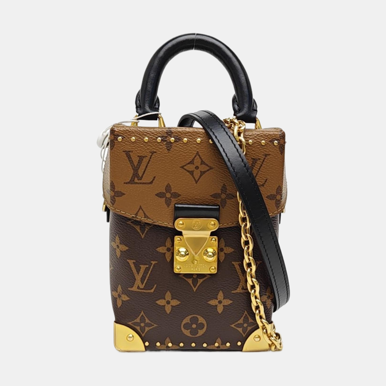 CAMERA BOX Monogram Coated Canvas Brown