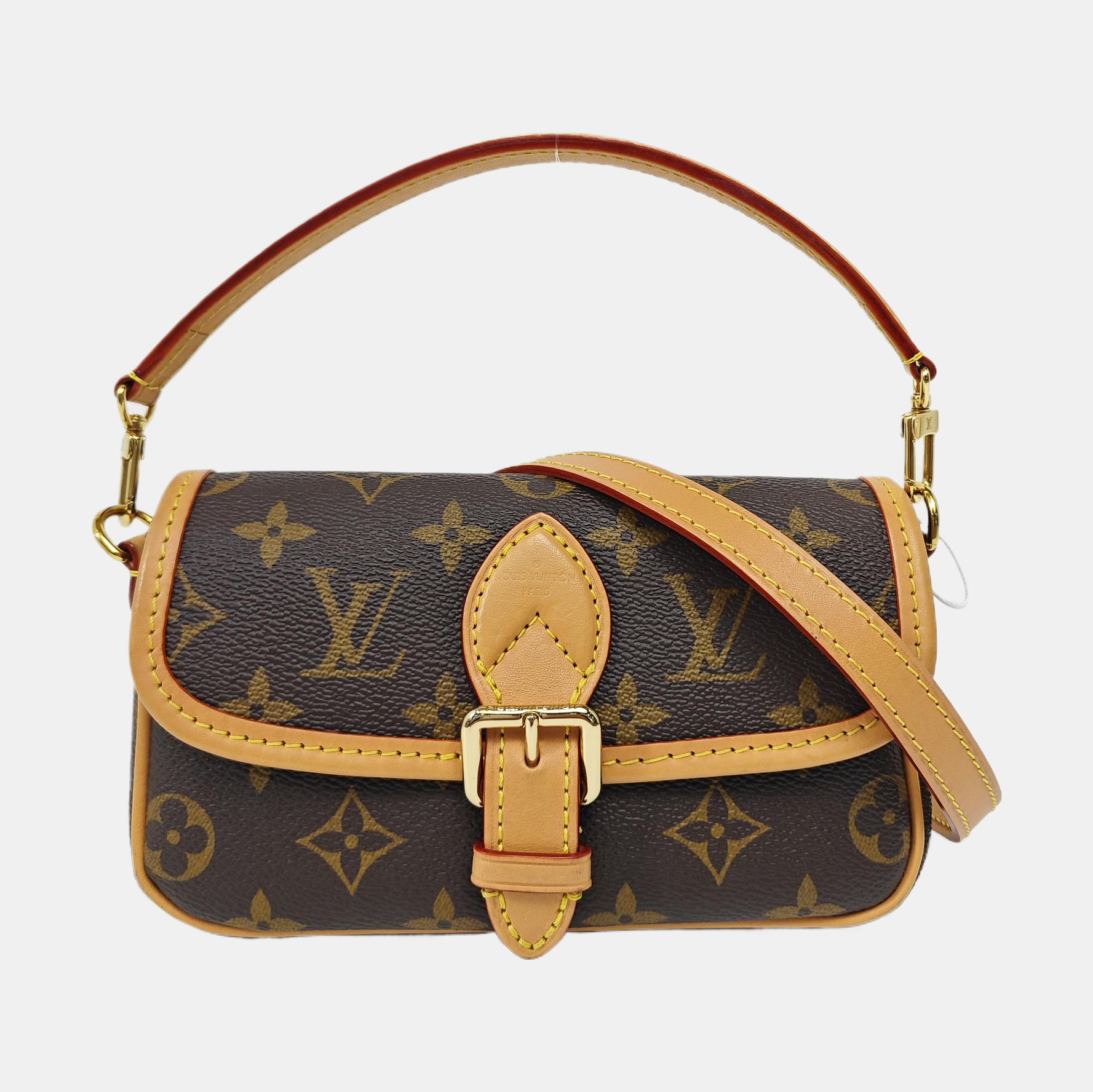 DIANE Nano Monogram Coated Canvas Brown