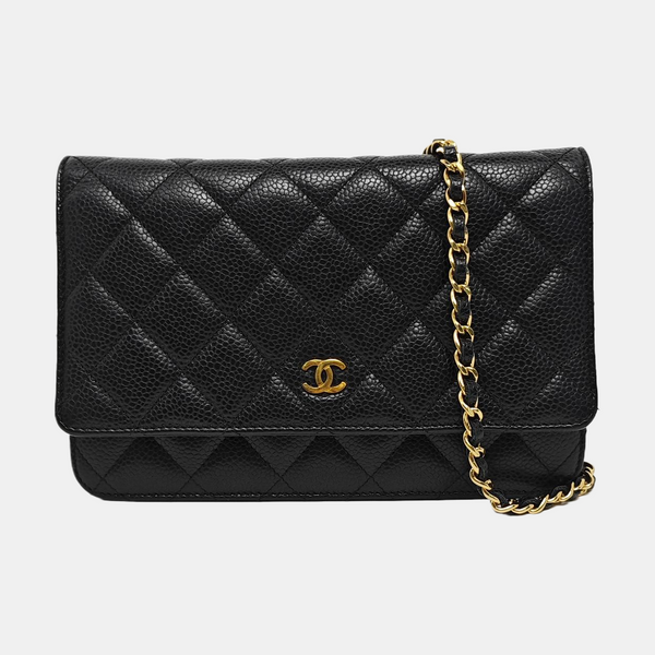 WOC Quilted Grained Calfskin Black