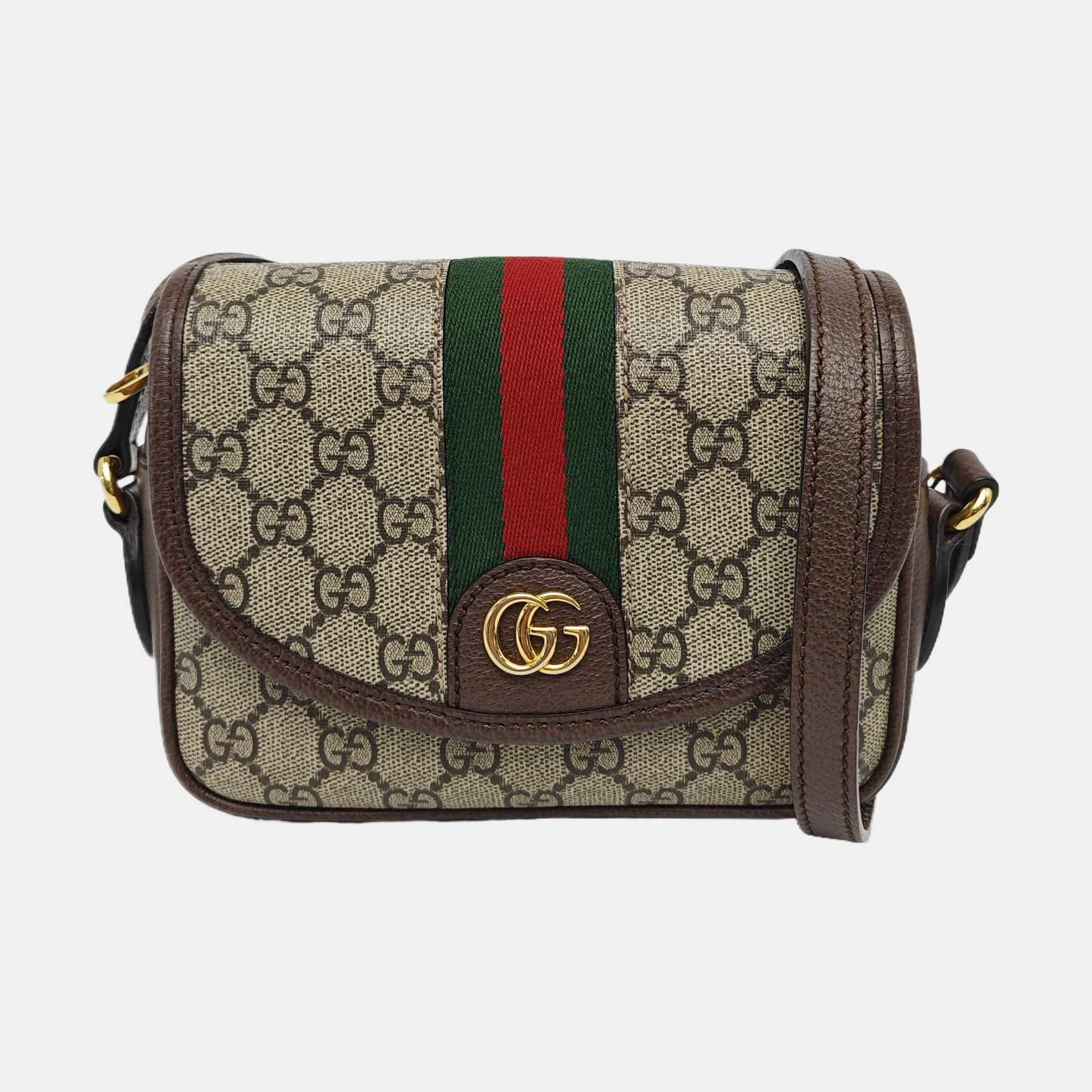 Monogram Coated Canvas Shoulder Bag Mini Beige