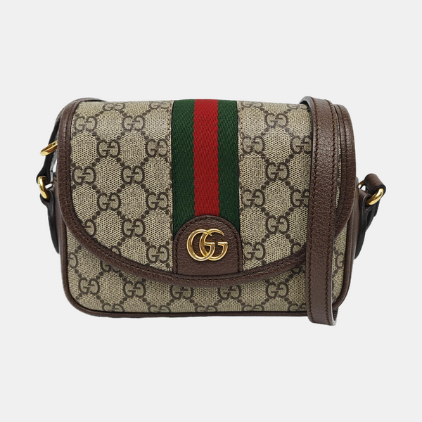 Monogram Coated Canvas Shoulder Bag Mini Beige