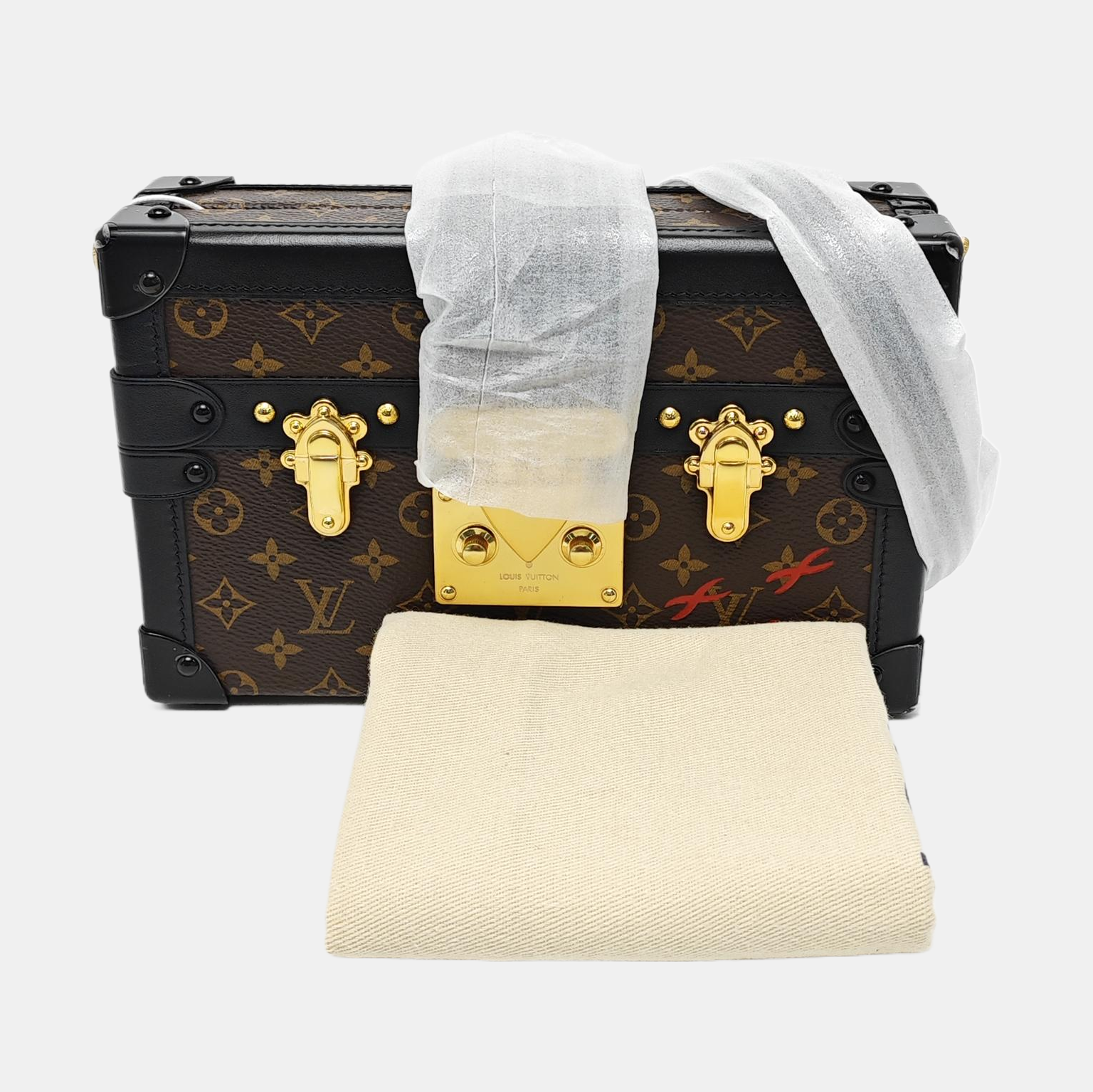 PETITE MALLE CAPITALE Monogram Coated Canvas Brown