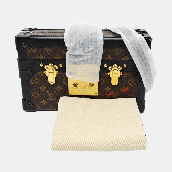 PETITE MALLE CAPITALE Monogram Coated Canvas Brown