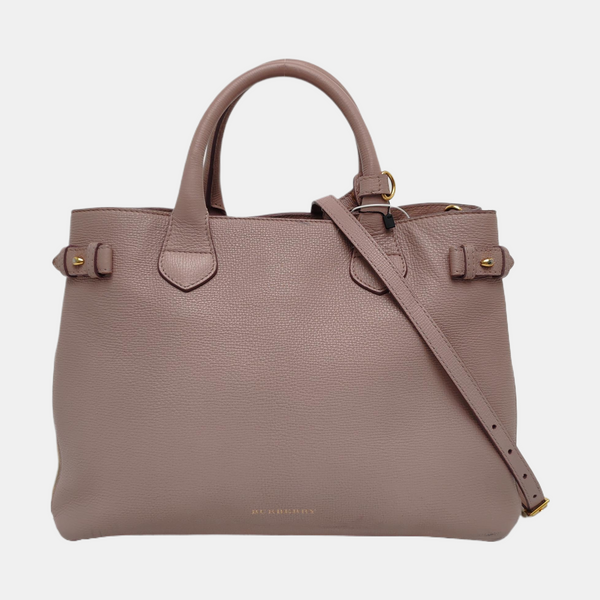 The Banner Medium Calfskin Pink