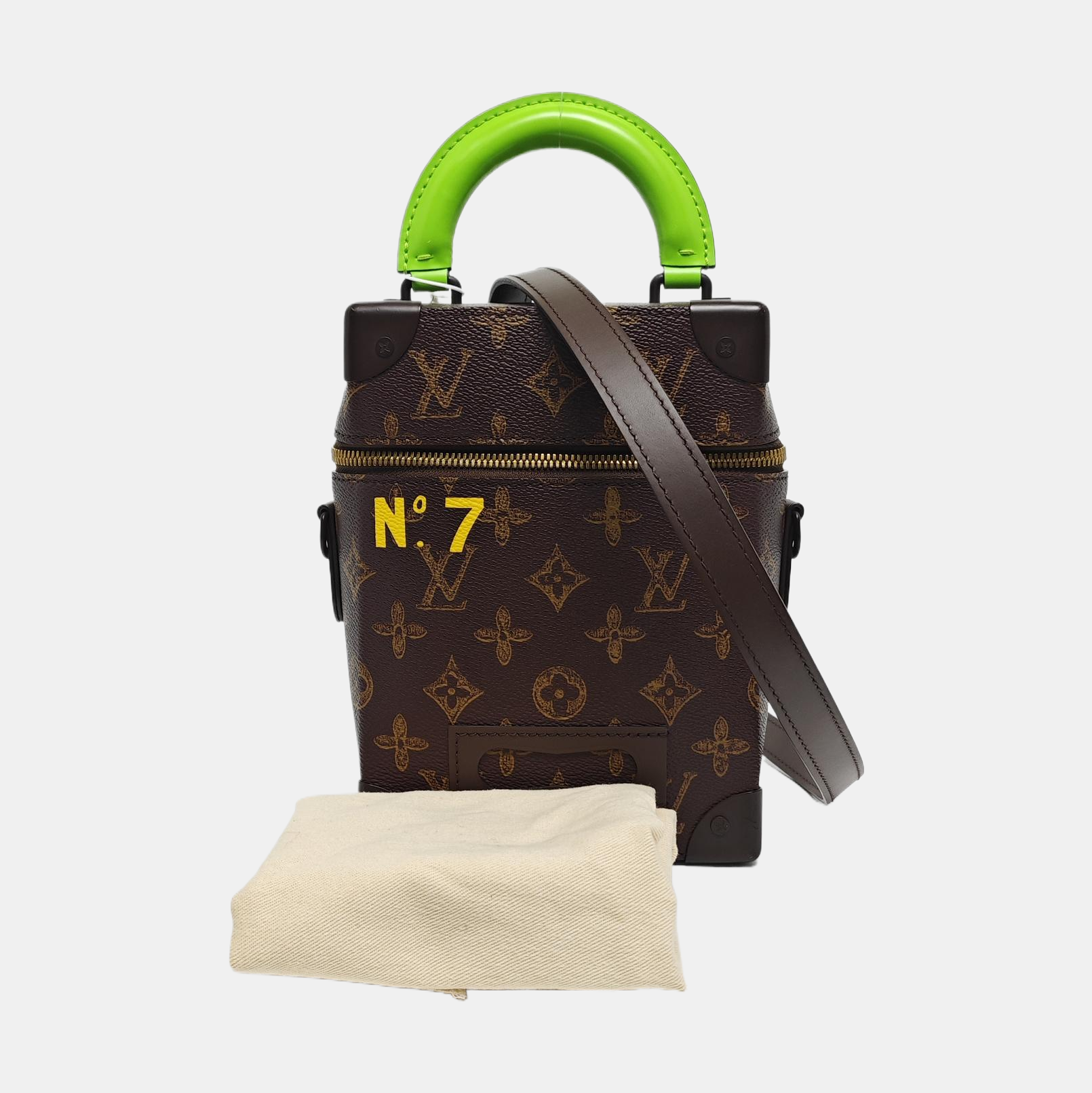 VERTICAL BOX TRUNK Monogram Coated Canvas Brown